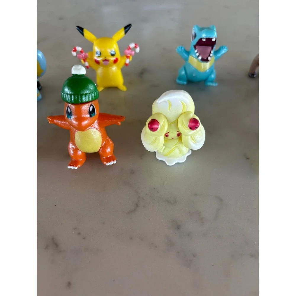 Pokemon Battle Figure Multi Pack Jazwares Pikachu Charmander Eevee 9pc Lot